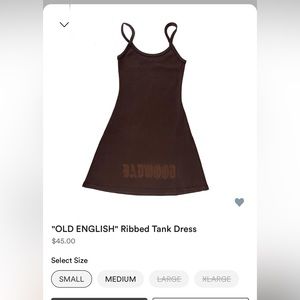 Badwood “OLD ENGLISH” ribbed tank dress